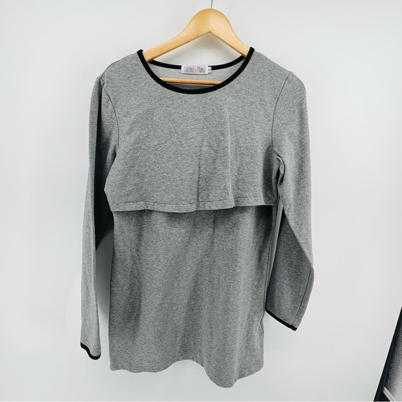 Latched Mama Tops - Latched mama breastfeeding shirt long sleeve Xl